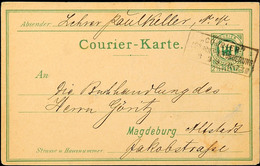 3448 MAGDEBURG COURIER, GS-Postkarte 2 1/2 Pfg, Bedarfsgebraucht Mit Stempel "COURIER STADTBRIEF-BEFÖRDERUNG", Katalog:  - Autres & Non Classés