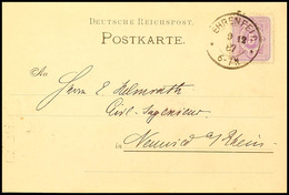 3464 "EHRENFELD 9 12 87" - Aptierter K2 Mit Sternen, Auf Postkarte 5 Pfg Nach Neuwied, Katalog: 40 BF - Sonstige & Ohne Zuordnung