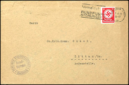 3466 "GEHEIME STAATSPOLIZEI SACHSEN", Briefstempel Klar Auf Dienstbrief Aus "DRESDEN 1.6.34" Mit 12 Pfg. Dienstmarke Nac - Other & Unclassified