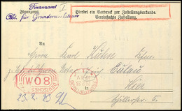 3483 1923, 80 M. Postfreistempel Von FRANKFURT 23.2. Auf Kpl. Faltbrief Mit Zustellungsurkunde, Gute Erhaltung, Mit Post - Altri & Non Classificati