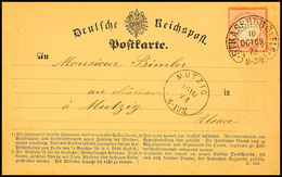 3499 1/2 Groschen Kleiner Schild, Orangerot, Portogerechte Einzelfrankatur Mit Hufeisenstempel "STRASSBURG I. ELS O O 16 - Sonstige & Ohne Zuordnung