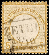 3525 5 Gr. Ockerbraun, Farbfrisches Exemplar Mit Klarem Oldenburg-Ra2 "ZETEL 13/10", Im Falzbereiche Helle Stellen, Mi.  - Other & Unclassified