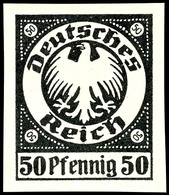 4267 1920 (ca.), Entwurf Für Eine Freimarkenausgabe Von R. Engels, 50 Pfg Adler Im Kreis Schwarz, Ungezähnt, Tadellos Un - Otros & Sin Clasificación