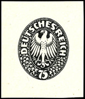 4272 1920 (ca.), Entwurf Für Eine Freimarkenausgabe Von R. Engels, 75 Pfg Adler Im Hochoval Schwarz, Ungezähnt, Tadellos - Otros & Sin Clasificación