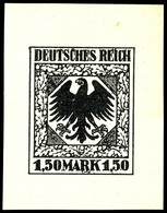 4290 1920 (ca.), Entwurf Für Eine Freimarkenausgabe, 1,50 M. Adler Im Hexagon Mit Rahmen Schwarz Auf Weiß, Ungezähnt, Ta - Autres & Non Classés