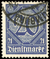 4296 20 Pfg Preußischblau, Tadellos Gestempelt, Fotoattest Dr. Oechsner BPP, Mi. 950.-, Katalog: 19b O - Autres & Non Classés