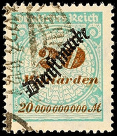 4315 20 Millrd. Schlangenaufdruck, Gestempelt, Fotobefund Winkler BPP (2013) "einwandfrei", Mi. 200.-, Katalog: 87 O - Altri & Non Classificati