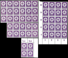 4325 6 Pf Behördendienstmarke 52 Mal Tadellos Postfrisch In Bogenteilen, Dabei 2 Mal OR Platte, Jeder Wert Gepr. Schlege - Autres & Non Classés