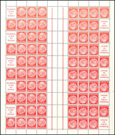 4333 Hindenburg 1936/37, A10+12 Pf., Markenheftchenbogen Komplett Postfrisch In Einwandfreier Erhaltung, Mi. 700,-, Kata - Other & Unclassified