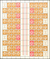4336 Hindenburg 1939, 3+12 Pf., Markenheftchenbogen Komplett Postfrisch, Bug Im Rand, Mi. 400,-, Katalog: MHB47 ** - Altri & Non Classificati