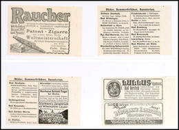4353 1911, Germania, 4 Reklame-Zwischenblätter Aus Heftchen ONr. 3, Katalog: MH2.3 - Libretti