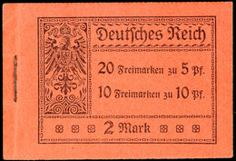 4354 1914, Germania, Markenheftchen Ohne ONr., Postfrisch, Marken Im Friedensdruck, Ränder Durchgezähnt, H-Blatt Nr. 1Ib - Markenheftchen