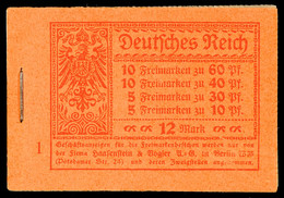 4359 1921, Germania Und Ziffern, ONr. 1, Komplettes Markenheftchen, Heftchenblätter Teils An Zwischenblätter Bzw. 3. Dec - Libretti