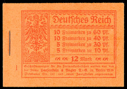 4360 1921, Germania, Markenheftchen ONr. 1, Komplett Mit Durchgezähnten Rändern, Postfrisch (Deckel Kleiner Schwacher Ec - Libretti