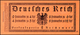 4364 Reichspräsidenten 1932, ONr. 18, Komplettes Postfrischen Markenheftchen, H-Blatt 62 Mit Strichleisten, Mi. 1.300.-, - Carnets
