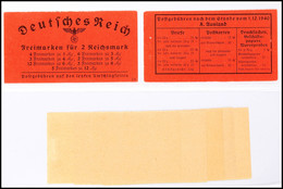 4369 Hindenburg 1940, ONr. 14, Heftchendeckel Mit Zwischenblättern, Katalog: MH39 - Carnets