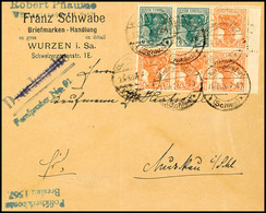 4400 Germania 1918/19, 7½+5 Pf. Heftchenblatt Mit Unbedrucktem Durchgezähntem Rand Portorichtig Auf Brief (gefaltet) Von - Altri & Non Classificati