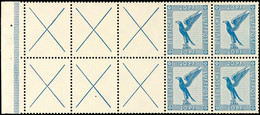 4418 Flugpost 1930, Heftchenblatt 20 Pfg. Postfrisch, Unten Heftchenzähnung, Zwei Marken Mit Druckspuren, Mi. 500,-, Kat - Autres & Non Classés