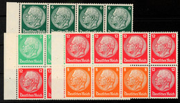 4424 Hindenburg 1933, 3 Versch. Heftchenblätter Komplett, Postfrisch, Mi. 600,-, Katalog: HBl.76/78 B ** - Other & Unclassified