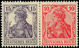 4454 15 + 10 Pfg Germania, Ungebraucht, Mi. 180.-, Katalog: W13 Aa * - Autres & Non Classés