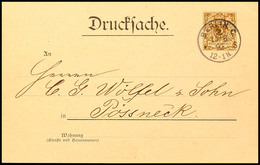 4628 3 Pfg Krone/Adler, Gustav Ebell & Co Wollauktionen, Datum 15.6.1892, Mit Klarem K1 "BERLIN. C.2 15/6 92" Nach Pössn - Other & Unclassified