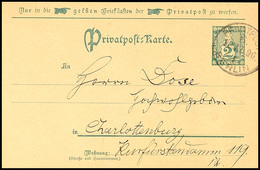 4648 BERLIN, 2 Pfg. Grün, Bedarfs-GSK 1896  BF - Postes Privées & Locales