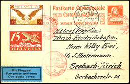 4706 1929, Zürichfahrt, Schweizer Post, Postkarte Frankiert Mit 35 C. (Mi. 233x) Und 15 C. (Mi. 179x), Ank.-Stpl. "St. G - Altri & Non Classificati