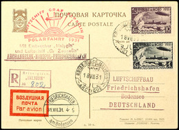 4719 Olympiafahrt, Russ. Post Ab D. Malygin, R-Karte Mit Sondermarken 30 K. Und 1 R. Ungezähnt, Pracht, Katalog: Si.120A - Other & Unclassified