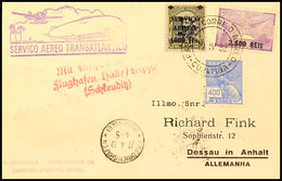 4723 1932, 3. Südamerikafahrt, Brasilianische Post, Hübsch Frankierte Postkarte Nach Dessau, Gepr. Dr. Simon, Katalog: S - Other & Unclassified