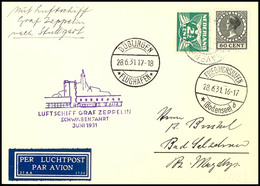 4765 Niederlande: 1931, Schwabenfahrt, Auflieferung Friedrichshafen Bis Böblingen, Karte Aus S'GRAVENHAGE 26.6., Adressi - Andere & Zonder Classificatie