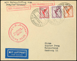 4770 1929, D. Bremen 15.8, Umschlag Mit Dt. Seepostaufgabe Vom 15.8. Und Sonder-Cachet Nach Hamburg, Kleine Randspuren O - Sonstige & Ohne Zuordnung