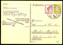 4839 RHÖN-SEGELFLUG-WETTBEWERB 1932, Karte V. 30.7.32, Klarer Stempel A. Karte Nach Berlin, Katalog: 379,u.a. BF - Sonstige & Ohne Zuordnung