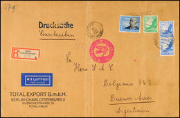 4842 Deutsches Reich 1937, Luftpost-Einschreiben-Drucksache, Großformatiges, 47 G Schweres Kuvert Mit 3 RM Zeppelin, 5 P - Autres & Non Classés