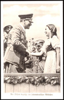 4894 1938, Der Führer Begrüßt Ein Sudetendeutsches Mädchen, S/w Fotokarte Bild 88, Verlag O. Hoppe/Berlin, Frankiert, Pa - Altri & Non Classificati