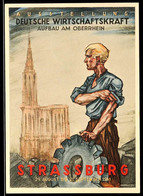 4917 1941, Ausstellung Deutsche Wirtschaftskraft / Aufbau Am Oberrhein, Color-Künstlerkarte, Verlag Heinrich Hoffmann, R - Other & Unclassified