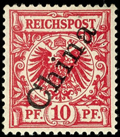 5006 10 Pfg Dunkelrosa(rot), UV Gelblichorgange, Farbfrisches Kabinettstück, Ungebraucht Mit Originalgummierung Und Klei - Deutsche Post In China