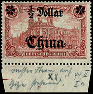 5035 1/2 Dollar Auf 1 Mark, Rechte Rosette Auf Einer Spitze, Tadellos Ungebraucht, Mi. 80,--, Katalog: 44 PF I * - Chine (bureaux)