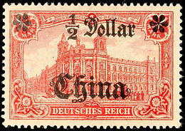 5036 1/2 Dollar Auf 1 Mark  Deutsches Reich, Friedensdruck, Abstand 9 Mm, Tadellos Ungebraucht Mit Originalgummierung Un - Cina (uffici)