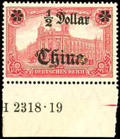 5040 1/2 Dollar In Type BIa Mit HAN 2318.19 Sauber Ungebraucht, Mi. 150.-, Katalog: 44IIBR * - Deutsche Post In China