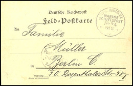 5063 "MSP No. 34 19.11.00" (SMS Kurfürst Friedrich-Wilhelm), Recht Klar Auf Feldpostkarte Mit Text Und Datierung (Shangh - Chine (bureaux)