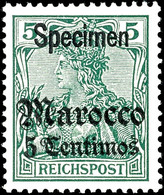 5104 5 C Auf 5 Pfg Germania Reichspost Mit Aufdruck "Specimen", Tadellos Ungebraucht, Gepr. Bothe BPP, Mi. 350.-, Katalo - Maroc (bureaux)