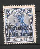 5121 25 C. Auf 20 Pfg Lilaultramarin, Postfrisches Kabinettstück, Unsigniert, Mi. 55.-, Katalog: 37a ** - Maroc (bureaux)