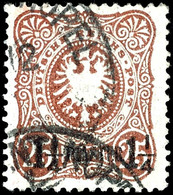 5219 1 1/4 Piaster Auf 25 Pf Tadellos Gestempelt, Tiefst Gepr. W. Engel, Mi. 300,--, Katalog: 4a O - Deutsche Post In Der Türkei