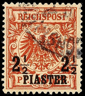 5253 2½ Pia Krone/Adler Lilabraun, Gestempelt, Gepr. Bothe BPP, Mi. 150,-, Katalog: 10ba O - Deutsche Post In Der Türkei