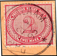 5388 2 Mark Dunkelrotkarmin Mit Stempel "DAR-ES-SALAAM 22/4 95", Auf Briefstück, Kabinett, Katalog: V37e BS - Deutsch-Ostafrika