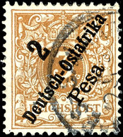 5409 2 Pesa Auf 3 Pf Hellocker Tadellos Gestempelt, Fotobefund Dr. Hartung: "einwandfrei", Mi. 500.-, Katalog: 6e O - Afrique Orientale