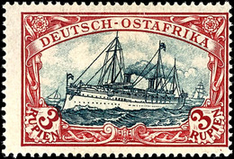 5425 3 Rupien Ohne Wasserzeichen Mit Rahmenzeichnung In Type III Und Mittelstück In Type I Tadellos Ungebraucht Mit Voll - Afrique Orientale