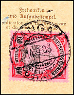 5435 60 H Tadellos Auf Postformularabschnitt, Mi. 240.-, Katalog: 37 BS - Deutsch-Ostafrika