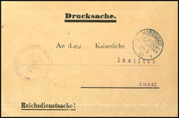 5447 1916, Portofreie Reichsdienstsache In Form Einer Drucksachen-Streifbandadresse, Mit Stempel "MOROGORO DOA 22/3 16"  - Afrique Orientale