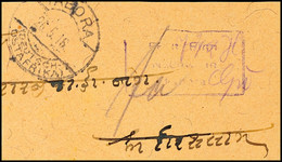 5565 7 1/2 H. Fr. Lt. Einn.Nachw. In Tabora, Violetter Barfrankierungsstempel Mit Hds. Frankoeintrag Auf Briefstück Vom  - Afrique Orientale